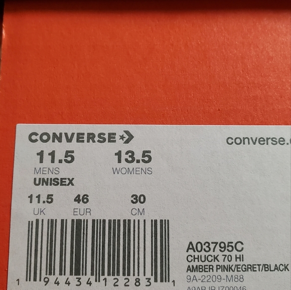 Converse Chuck 70 Hi Men's Sz 11.5/ A03795C - Picture 8 of 8